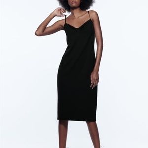Zara Black midi dress